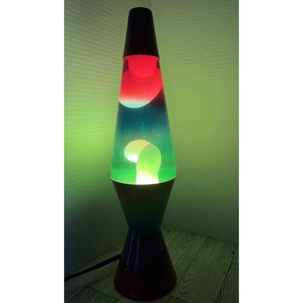 Color Max Rainbow Lava Brand Motion Lamp Clear Liquid White Lava 14.5 inch 20oz